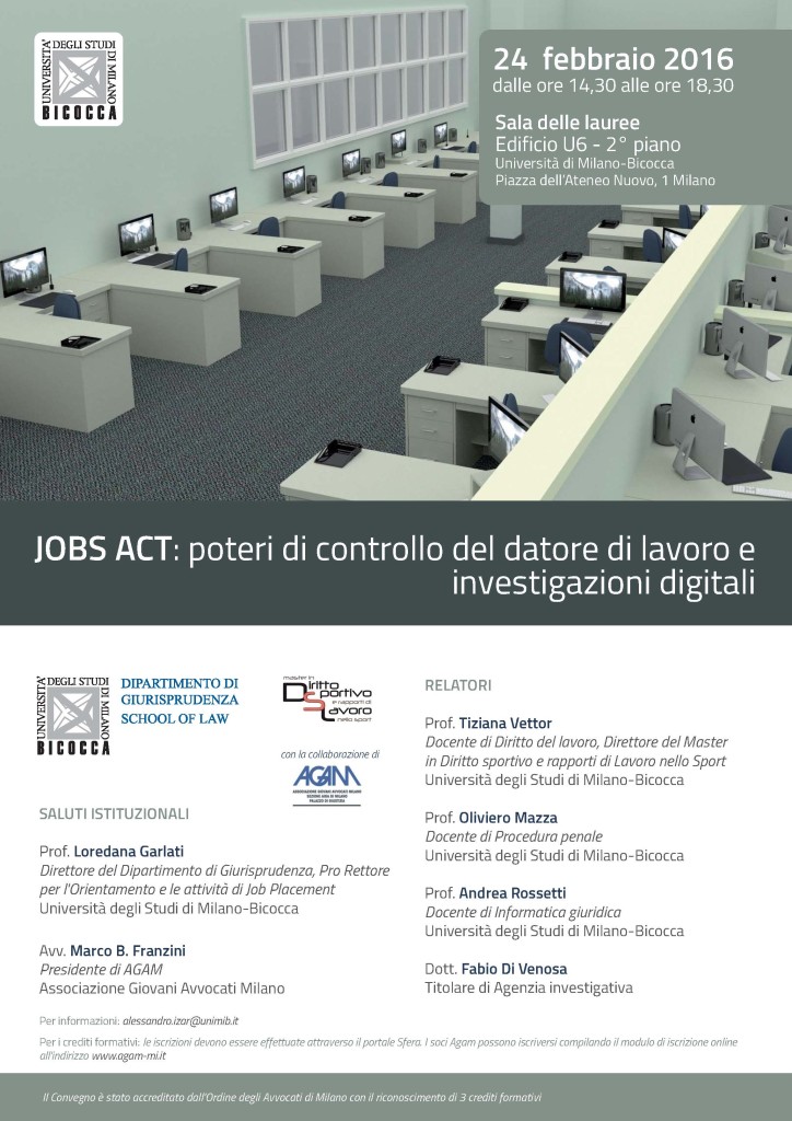 Poteri di controllo del datore di lavoro ed investigazoini digitali